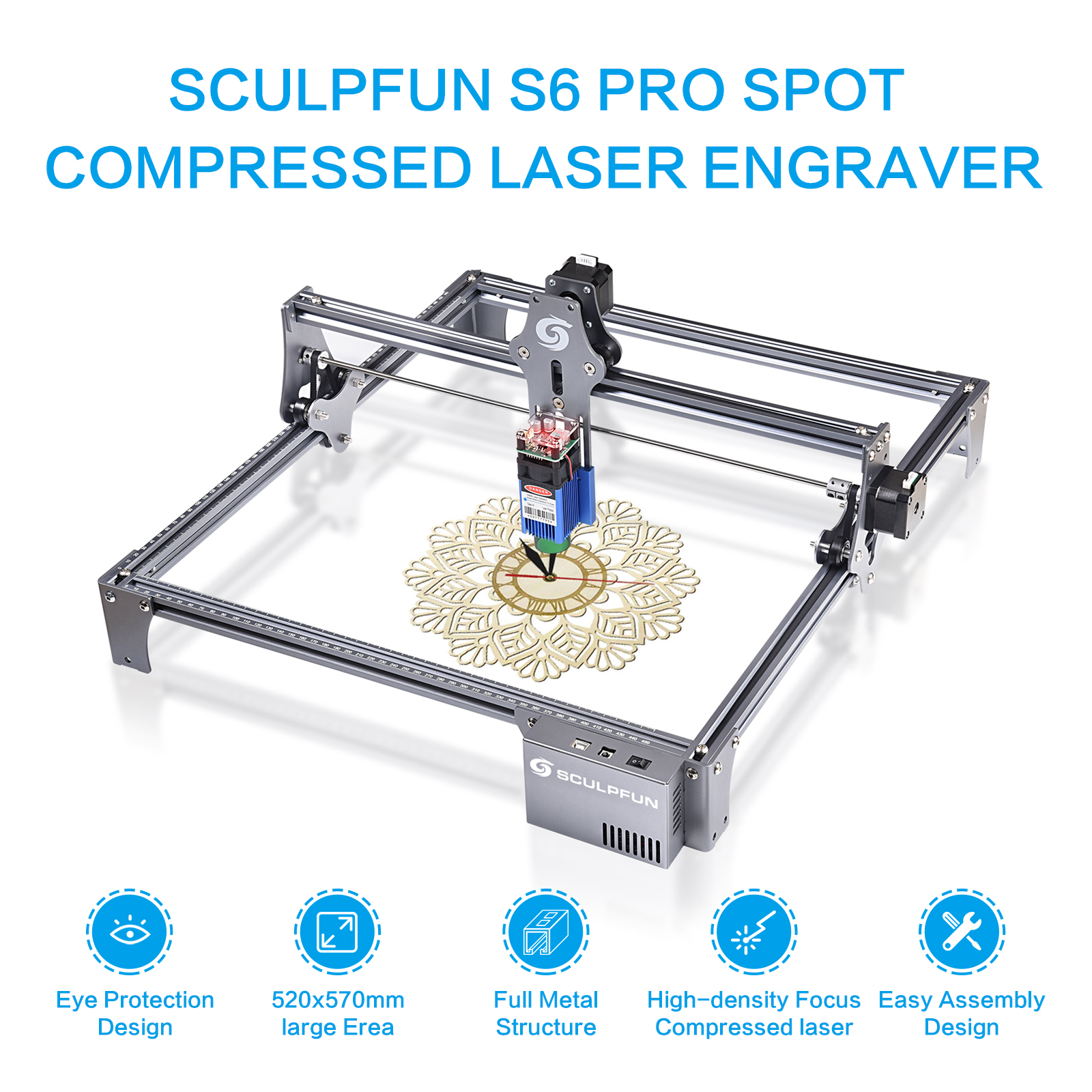 SCULPFUN S6/S6pro/S9 Engraving Area Expansion Kit Quick Assembly